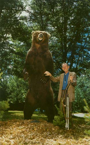 Fred Bear and trophy taken bowhunting