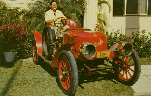 James Melton shows off one of his cars.